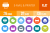 26 Email & Printers Flat Round Icons - Overview - IconBunny