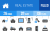 26 Real Estate Blue & Black Icons - Overview - IconBunny