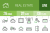 26 Real Estate Line Green & Black Icons - Overview - IconBunny