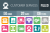 50 Customer Services Flat Round Corner Icons - Preview - IconBunny