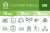 50 Customer Services Line Green Black Icons - Preview - IconBunny