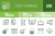 50 Data Sharing Line Green Black Icons - Preview - IconBunny