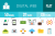 50 Digital Web Flat Multicolor Icons - Preview - IconBunny