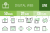 50 Digital Web Line Green Black Icons - Preview - IconBunny