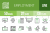 50 Employment Line Green Black Icons - Preview - IconBunny