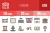 50 Home Line Multicolor Filled Icons - Preview - IconBunny