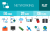 50 Networking Flat Multicolor Icons - Preview - IconBunny