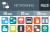 50 Networking Flat Round Corner Icons - Preview - IconBunny