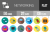 50 Networking Flat Shadowed Icons - Preview - IconBunny