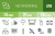 50 Networking Line Green Black Icons - Preview - IconBunny