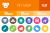 50 Pet Shop Flat Round Icons - Preview - IconBunny