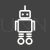 Robot Line Inverted Icon - IconBunny