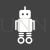 Robot Glyph Inverted Icon - IconBunny