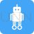 Robot Flat Round Corner Icon - IconBunny