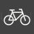 Bicycle Line Inverted Icon - IconBunny
