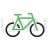 Bicycle Line Green Black Icon - IconBunny