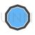 Decagon Blue Black Icon - IconBunny