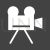Video Camera Glyph Inverted Icon - IconBunny