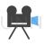 Video Camera Blue Black Icon - IconBunny