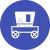 Carriage Flat Round Icon - IconBunny