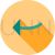 Arrow Pointing Left Flat Shadowed Icon