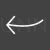 Arrow Pointing Left Line Inverted Icon