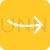 Arrow Pointing Right Flat Round Corner Icon