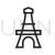 Eifel Tower Line Icon