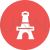 Eifel Tower Flat Round Icon