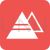 Pyramids Flat Round Corner Icon