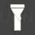 Flashlight Glyph Inverted Icon