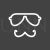 Hipster Man Line Inverted Icon