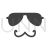 Hipster Man Glyph Icon