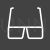 Glasses Line Inverted Icon