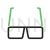 Glasses Line Green Black Icon