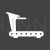 Treadmill Glyph Inverted Icon