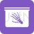 Hand X-ray Flat Round Corner Icon - IconBunny