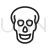 Skull X-ray Line Icon - IconBunny