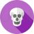 Skull X-ray Flat Shadowed Icon - IconBunny