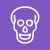 Skull X-ray Line Multicolor B/G Icon - IconBunny