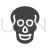 Skull X-ray Glyph Icon - IconBunny