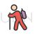 Trekking Line Filled Icon