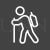 Trekking Line Inverted Icon