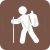 Trekking Flat Round Corner Icon