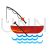 Fishing Flat Multicolor Icon