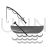 Fishing Greyscale Icon