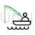 Fishing Line Green Black Icon