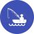 Fishing Flat Round Icon