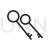 Two Keys Line Icon