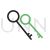 Two Keys Line Green Black Icon